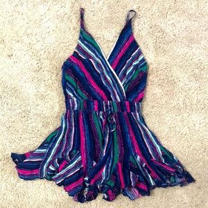 Romper with cinched waist